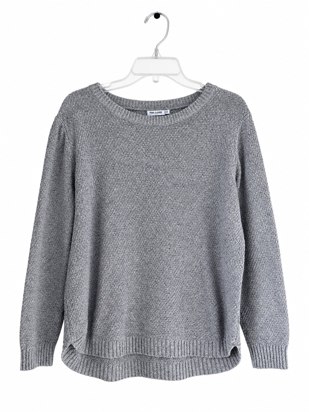 Pink Clover Light Gray Cowl Neck Sweater